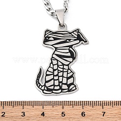 201 Stainless Steel Pendant Necklaces&nbsp;LS-NJEW-C066-02P