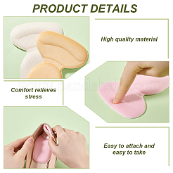 14 Pairs 5 Colors Foam & Silicone T Shape Heel Sticker&nbsp;AJEW-GA0007-73