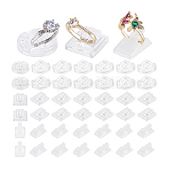 42Pcs 3 Styles Transparent Acrylic Single Ring Display Stands&nbsp;RDIS-PH0001-01