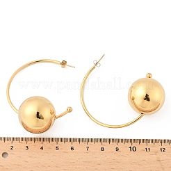 304 Stainless Steel C-Shaped Stud Earrings&nbsp;EJEW-V015-04G-01