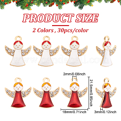 60Pcs 2 Colors Alloy Enamel Pendants&nbsp;ENAM-DC0001-08