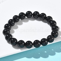 Natural Tourmaline Round Beads Stretch Bracelets for Women&nbsp;BJEW-Z158-03E-02
