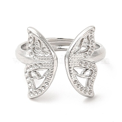 Non-Tarnish 201 Stainless Steel Open Cuff Ring&nbsp;RJEW-E063-43P
