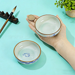 2Pcs 2 Styles Porcelain Ink Dish&nbsp;AJEW-GA0010-88