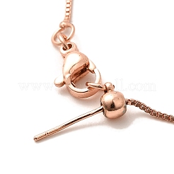 Rack Plating Brass Box Chain Adjustable Slider Bracelets Making for Women&nbsp;BJEW-G735-10RG