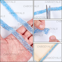 Self Adhesive Resin Rhinestone & Plastic Tape&nbsp;DIY-WH20081-008B