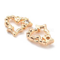 Brass Micro Pave Cubic Zirconia Pendants&nbsp;KK-E090-06G