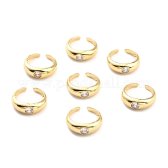 Clear Cubic Zirconia Solitaire Ring&nbsp;RJEW-C018-18G