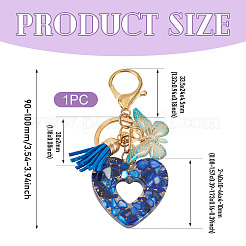 Heart with Butterfly Resin Keychains&nbsp;KEYC-TADJ0001-01E