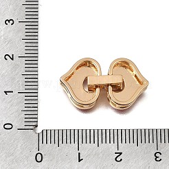 Heart Brass Enamel Fold Over Clasps&nbsp;KK-CBAA3D5-861G