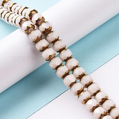Electroplate Opaque Glass Beads Strands&nbsp;GLAA-P003-A04