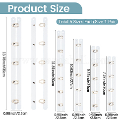 5 Pairs 5 Styles Stainless Steel Corset Busk&nbsp;FIND-CL0002-01