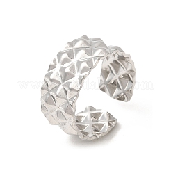 304 Stainless Steel Open Cuff Rings&nbsp;RJEW-H261-10P