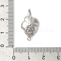 Brass with Black Enamel Fold Over Clasps&nbsp;KK-G505-20P