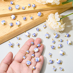 48Pcs 3 Styles Printed Handmade Porcelain Pendants&nbsp;PALLOY-SW00150