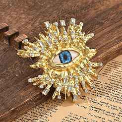 Alloy Rhinestone Open Cuff Rings&nbsp;RJEW-A057-03G