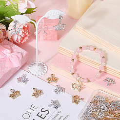 40Pcs 2 Colors Alloy Crystal Rhinestone Pendants&nbsp;FIND-SC0016-45