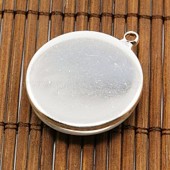 25mm Transparent Clear Domed Glass Cabochon Cover for Brass Photo Pendant Making&nbsp;KK-X0021-NF