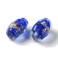Handmade Gold Sand Lampwork Beads Strand&nbsp;LAMP-Z007-05D