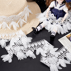 3 Yards 3 Styles Polyester Embroidery Flower Lace Trim&nbsp;OCOR-GA0002-05