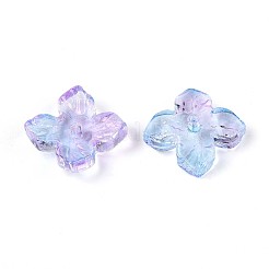 Baking Paint Transparent Glass Bead Caps&nbsp;X-DGLA-N014-04B
