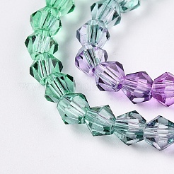 Gradient Color Baking Paint Glass Bead Strands&nbsp;X1-DGLA-A039-T4mm-A010