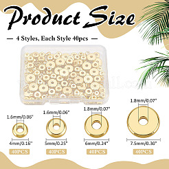 160Pcs 4 Styles Brass Spacer Beads&nbsp;KK-ME0002-72