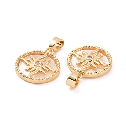 Brass Micro Pave Clear Cubic Zirconia Pendants&nbsp;KK-E068-VC128