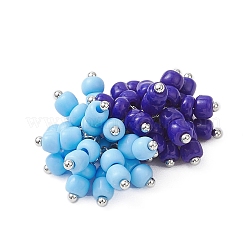 Glass Seed Beaded Grape Pendants&nbsp;PALLOY-JF04250-02