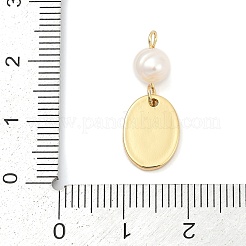 Natural Cultured Freshwater Pearl & Brass Pendants&nbsp;KK-U062-14G-02