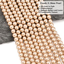 Eco-Friendly Dyed  Glass Pearl Round Beads Strands&nbsp;HY-A002-8mm-RB064