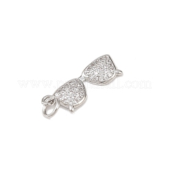 Brass Micro Pave Cubic Zirconia Pendants&nbsp;KK-P339-17P