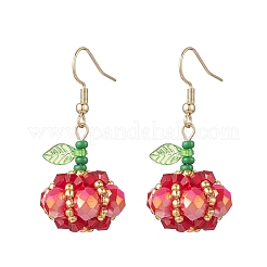 304 Stainless Steel Pumpkin Dangle Earrings&nbsp;EJEW-MZ00514-01