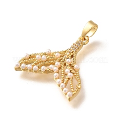Brass Micro Pave Cubic Zirconia Pendents&nbsp;KK-R212-09G
