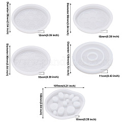 5Pcs 5 Style Cup Mat Silicone Molds&nbsp;DIY-BG0001-11