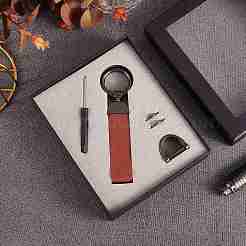 Genuine Leather Car Key Keychain&nbsp;JX273A