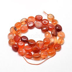 Dyed Natural Carnelian Nuggets Beads Strands&nbsp;G-J336-19