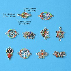 10Pcs 10 Styles Alloy Connector Charms&nbsp;FIND-YW0004-21