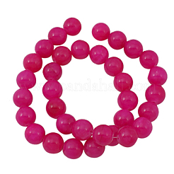 Natural Yellow Jade Beads Strands&nbsp;JBR8mm-21