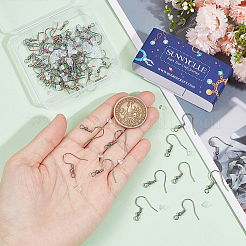 80Pcs PVD Vacuum Plating 201 Stainless Steel Earring Hooks&nbsp;STAS-SC0007-68