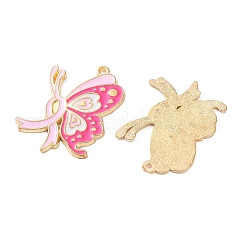 Breast Cancer Awareness Ribbon Zinc Alloy Enamel Pendants&nbsp;ENAM-I079-02G-05