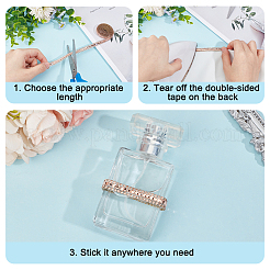 4 Rolls 4 Styes Glass Self Adhesive Hotfix Rhinestone Ribbon Trimming&nbsp;DIY-DR0001-95B