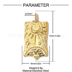 304 Stainless Steel Pendants&nbsp;STAS-OY014-67G