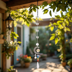 2Pcs Glass Butterfly & Cone Hanging Suncatchers&nbsp;HJEW-TADJ0021
