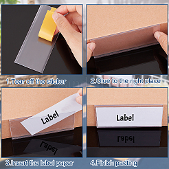 Rectangle PVC Price Tag Sign Label Holder&nbsp;KY-WH0046-62
