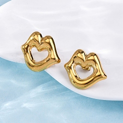304 Stainless Steel Stud Earrings for Women&nbsp;EJEW-F357-03G-01