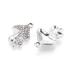 Rack Plating Alloy Rhinestone Pendants&nbsp;PALLOY-T091-25M-P