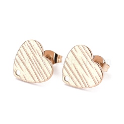 Ion Plating(IP) 304 Stainless Steel Stud Earring Findings&nbsp;STAS-I183-03B-RG
