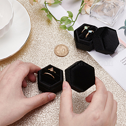 Polyester Velveteen Ring Storage Boxes&nbsp;CON-WH0123-28A