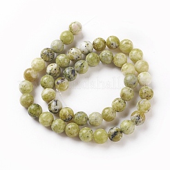 Natural Yellow Turquoise(Jasper) Beads Strands&nbsp;X-G-Q462-8mm-22